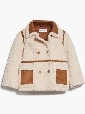 NWT Stand Studio Kids' Chloe Double Breasted
Faux Shearling Jacket - Size 6